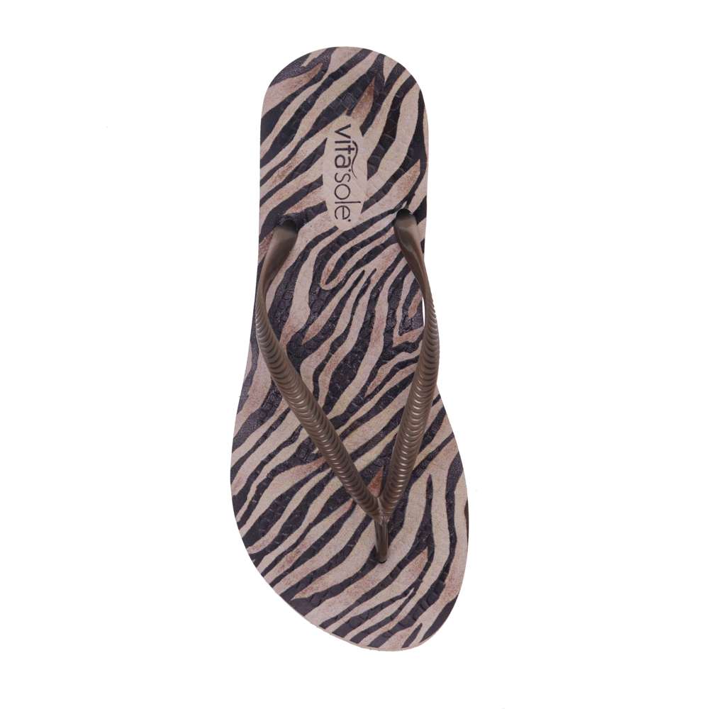 Venice Print Women's Toe Post Sandal - Tiger