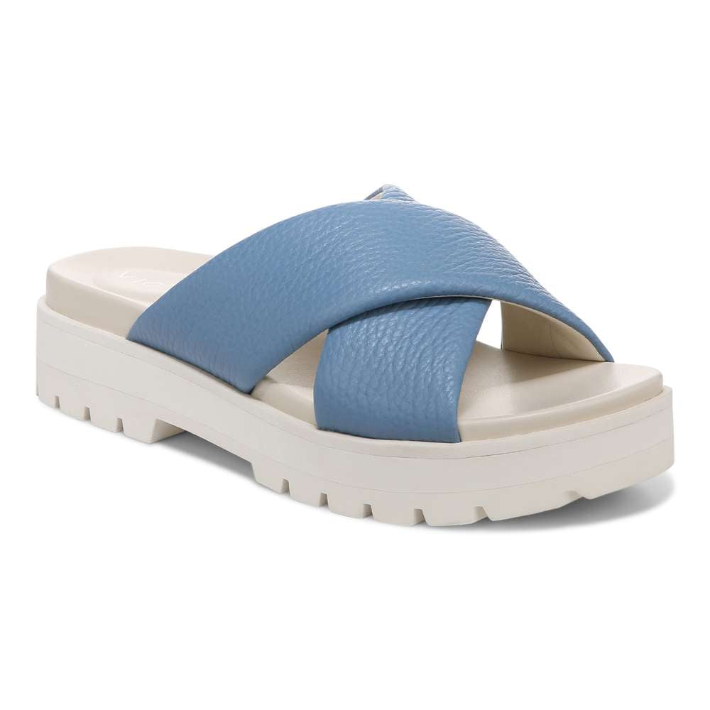 Vesta Flatform Lug Sandal - Blue Shadow
