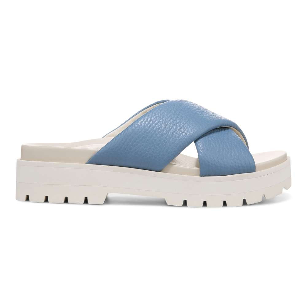 Vesta Flatform Lug Sandal - Blue Shadow