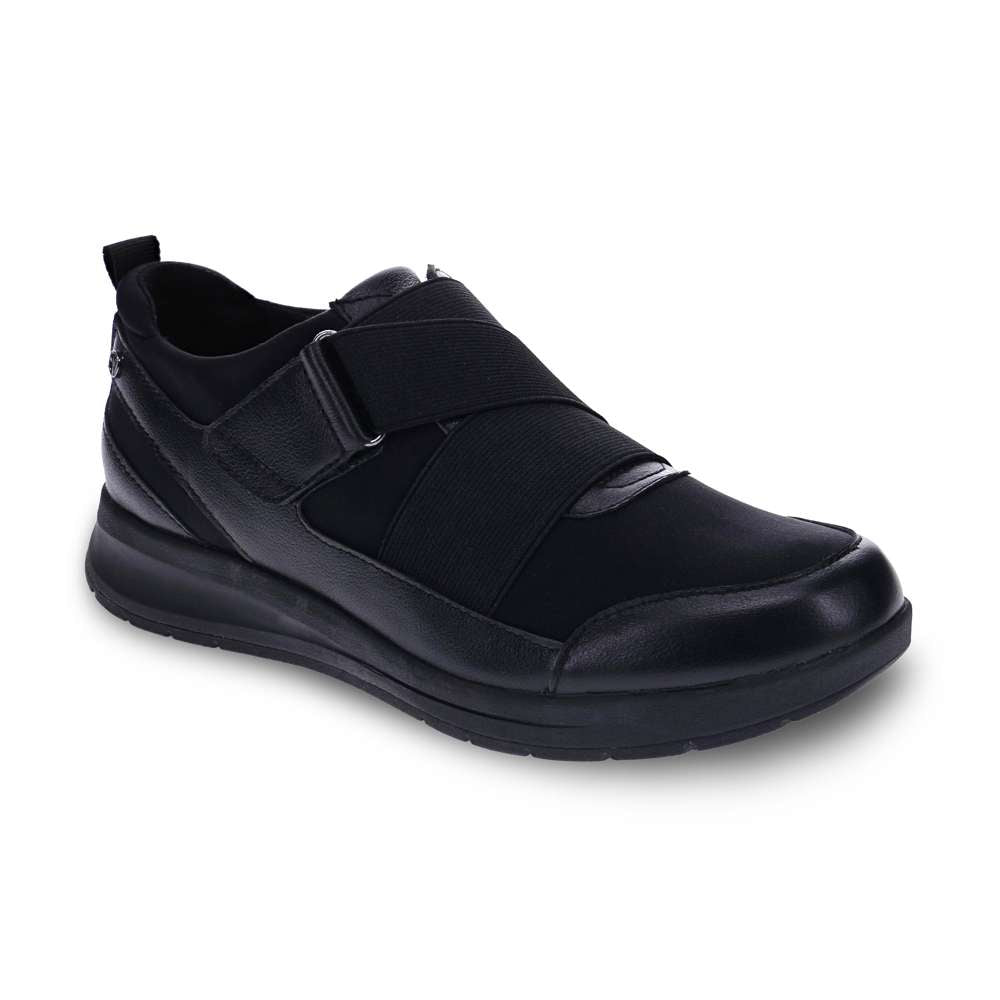 Virginia Adjustable Casual Sneaker - Black French