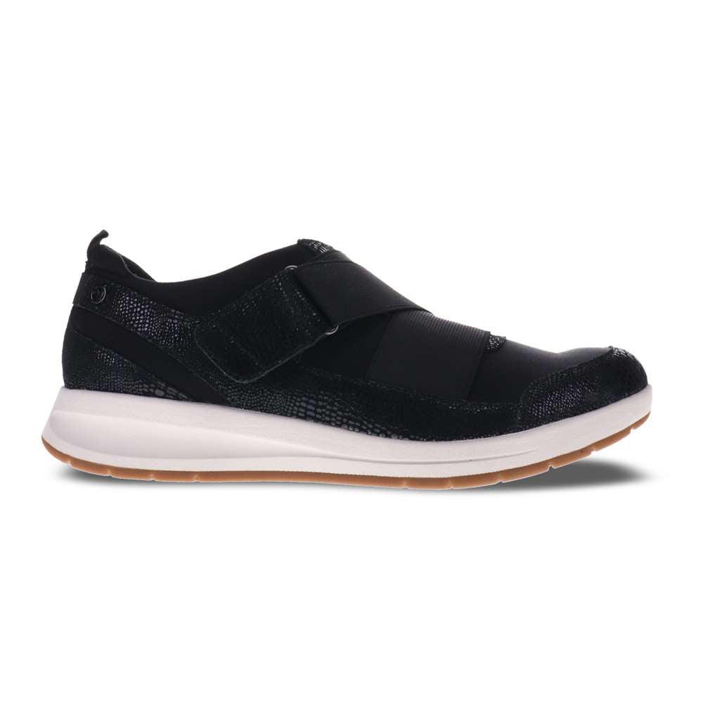 Virginia Adjustable Casual Sneaker - Black Lizard