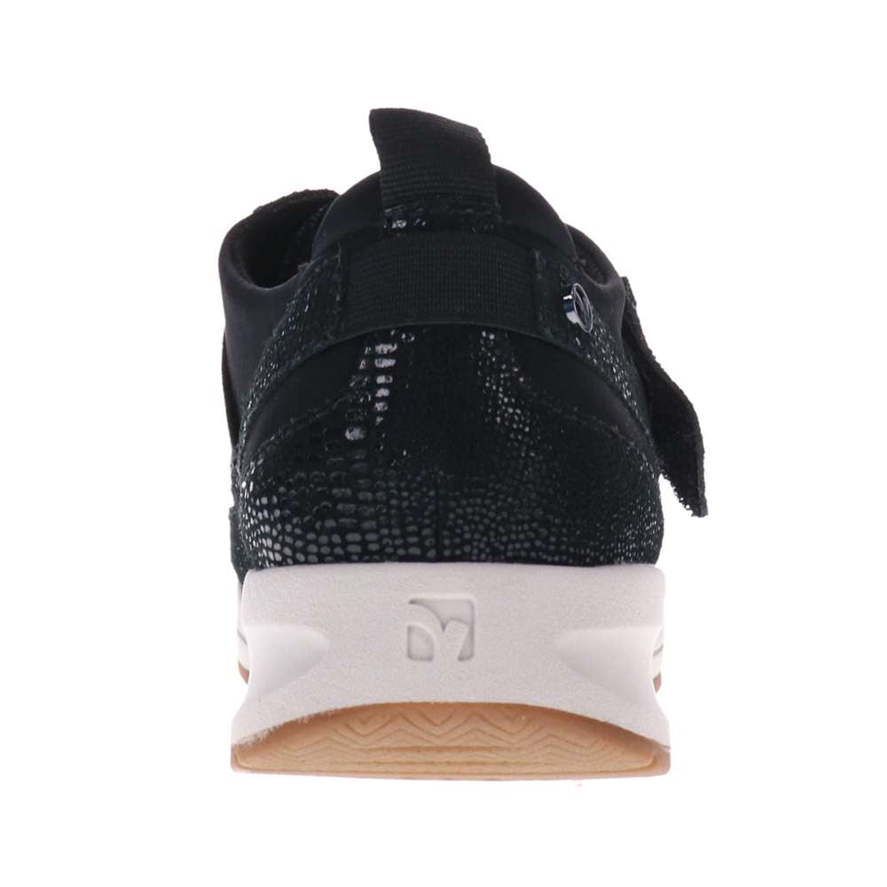 Virginia Adjustable Casual Sneaker - Black Lizard