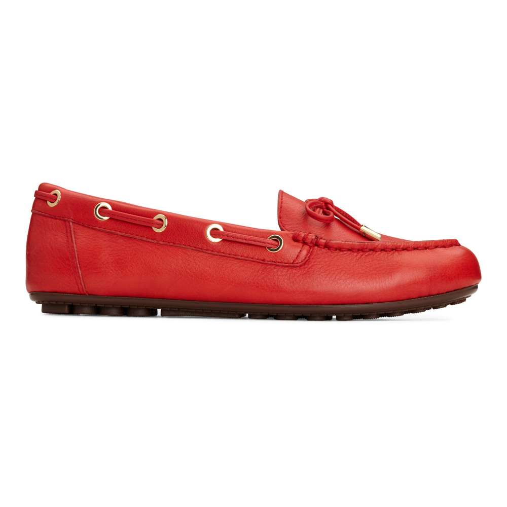 Virginia Leather Moccasin - Cherry