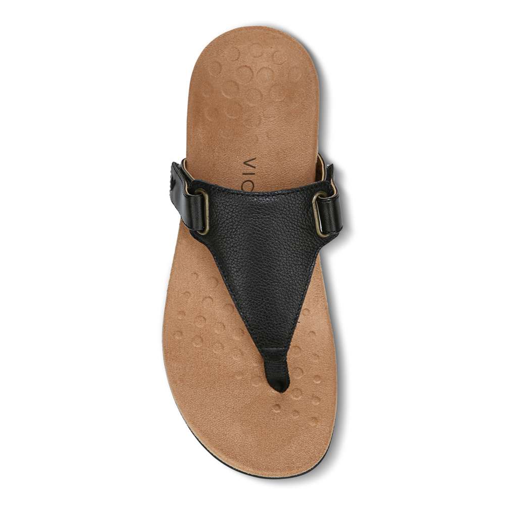 Wanda T-Strap Sandal - Black
