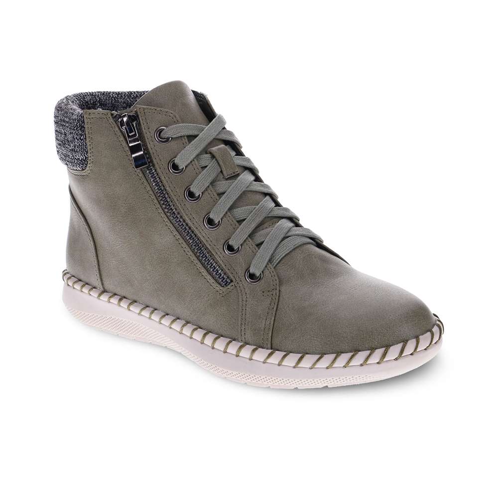 Willow Zip Bootie - Olive