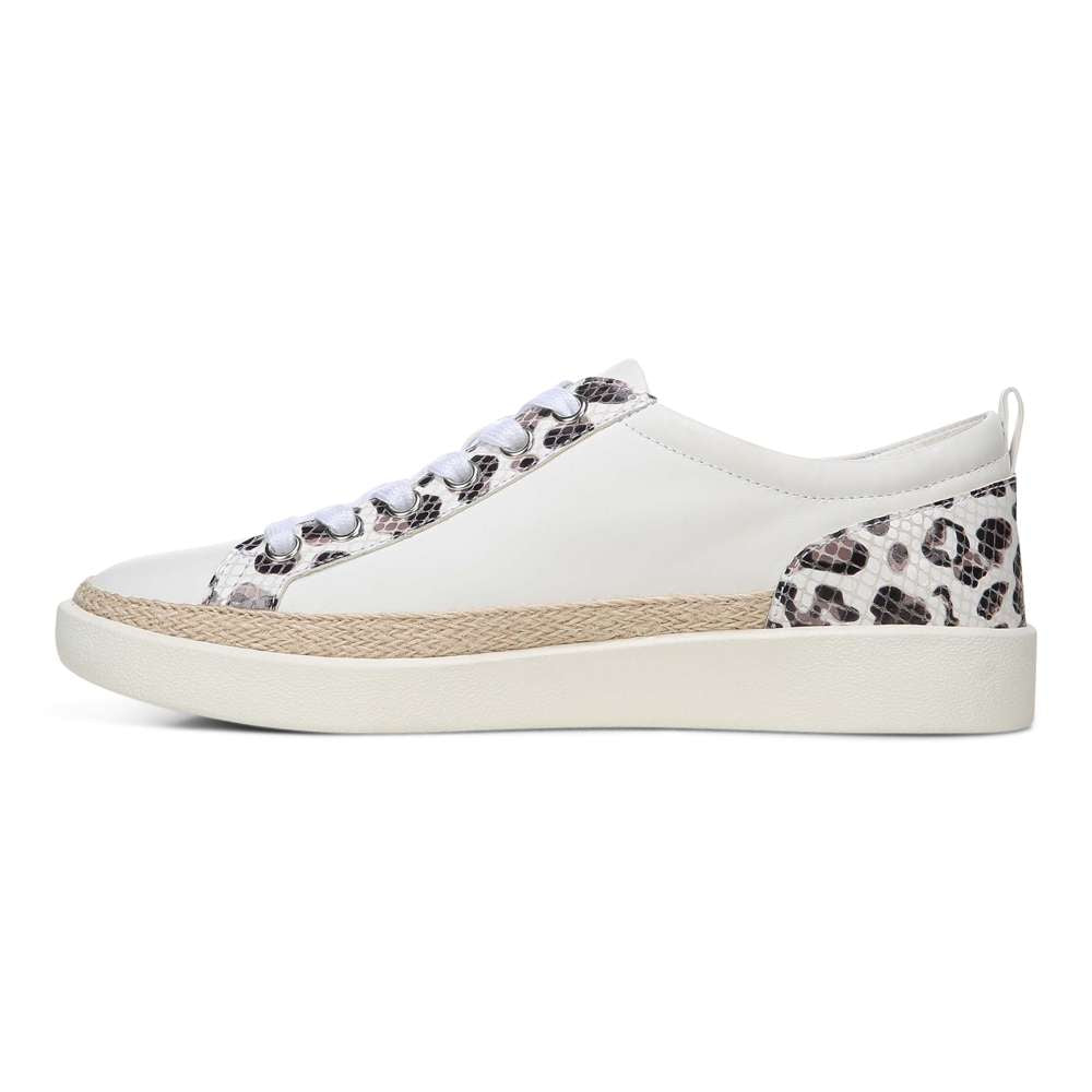 Winny Lace-Up Casual Sneaker - White Leopard
