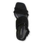 Yasmin Heeled Sandal - Black Suede