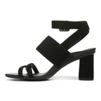 Yasmin Heeled Sandal - Black Suede