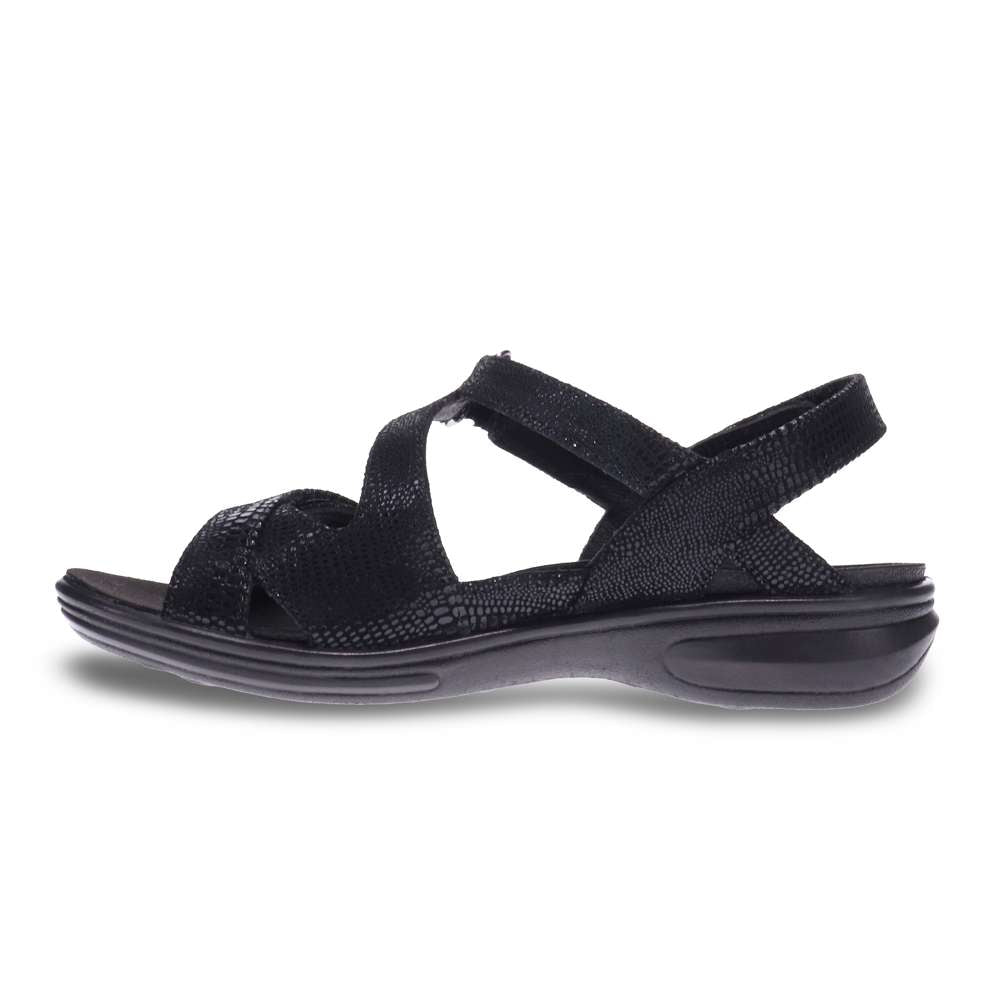 Zanzibar Adjustable Sandal - Black Lizard