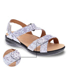 Zanzibar Adjustable Sandal - Teal Snake