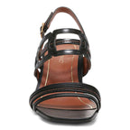 Zaphira Heeled Sandal - Black Leather