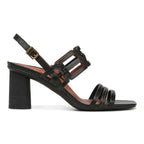 Zaphira Heeled Sandal - Black Leather
