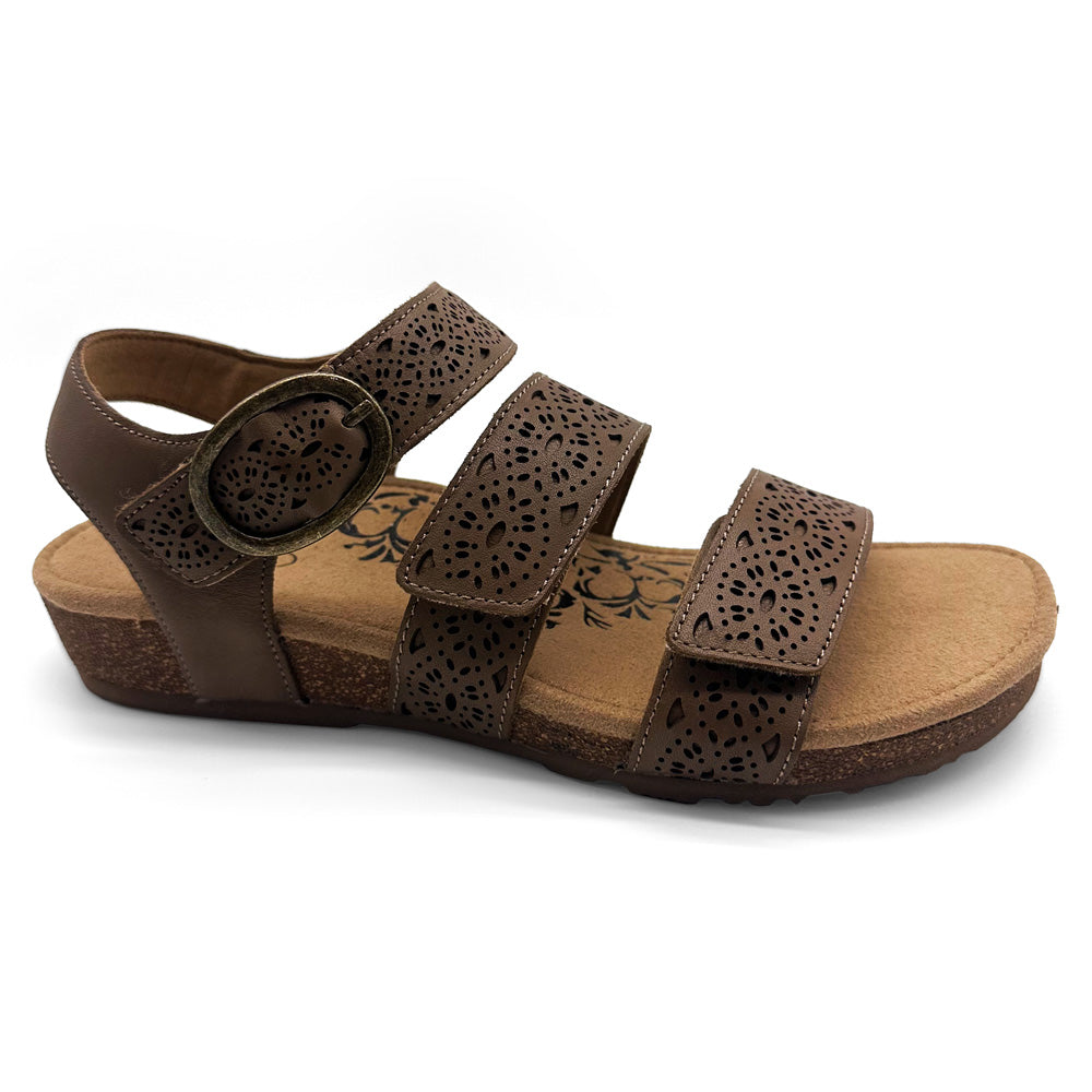 Aetrex Women's Lilly Taupe Cutout