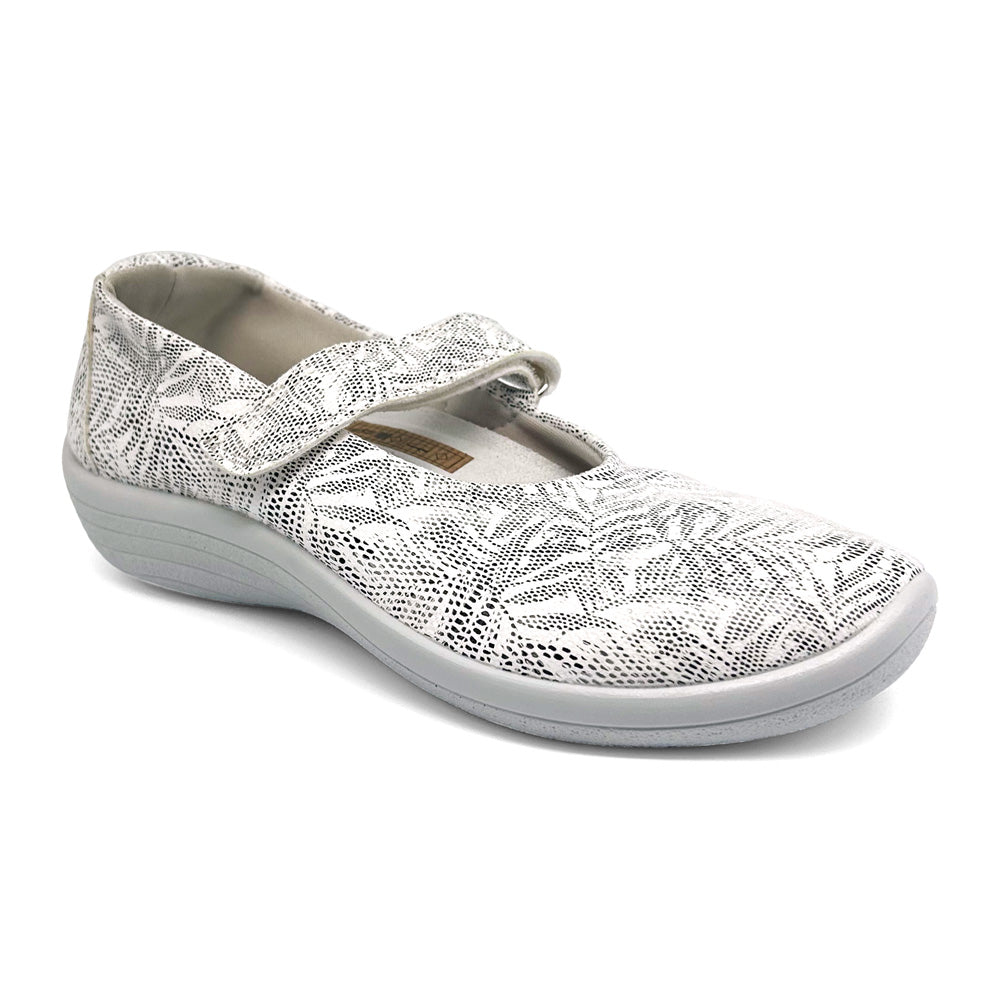 Arcopedico Women's Estrela Palm Light Grey White