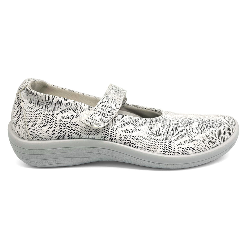 Arcopedico Women's Estrela Palm Light Grey White