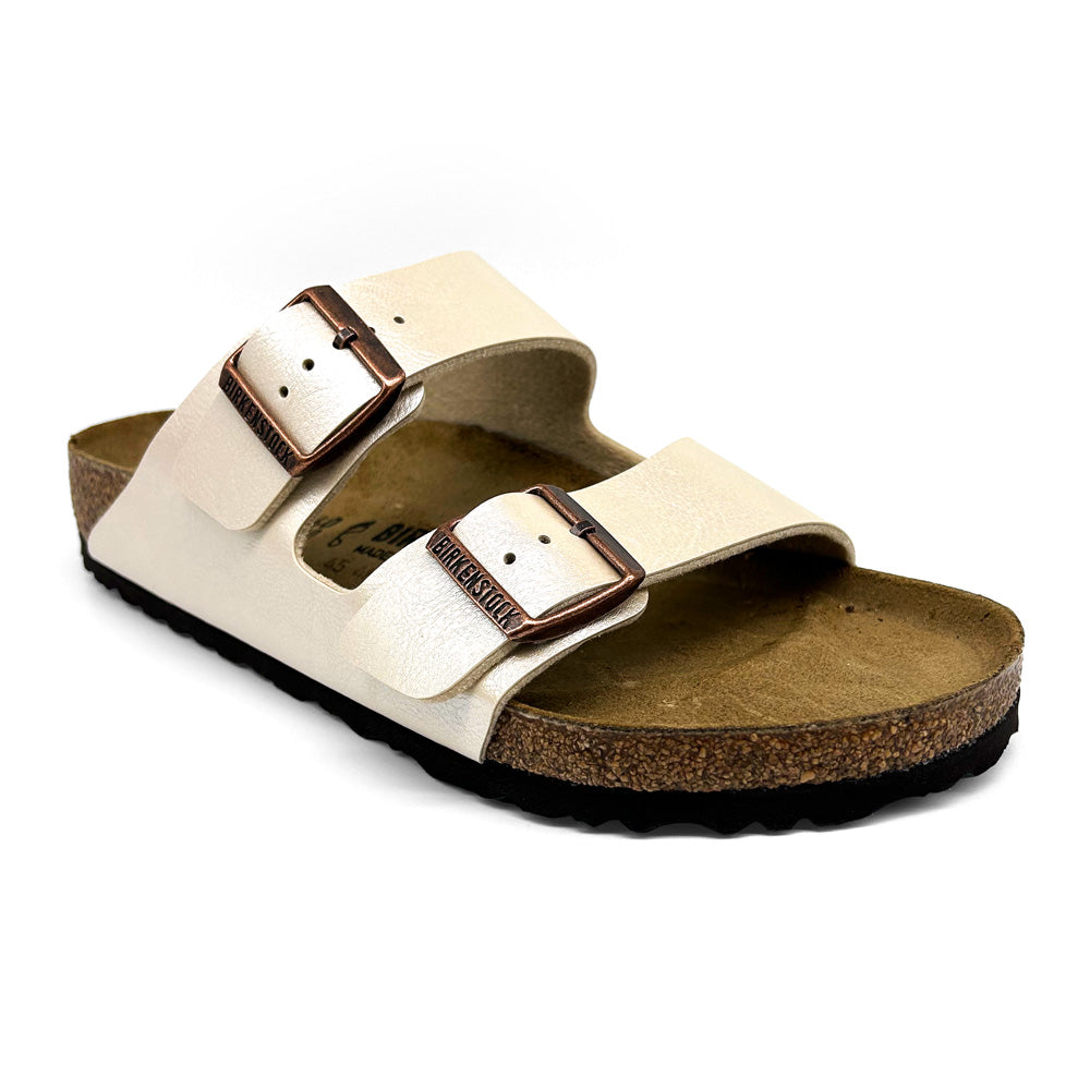 Birkenstock Arizona Birko Flor Graceful Pearl White