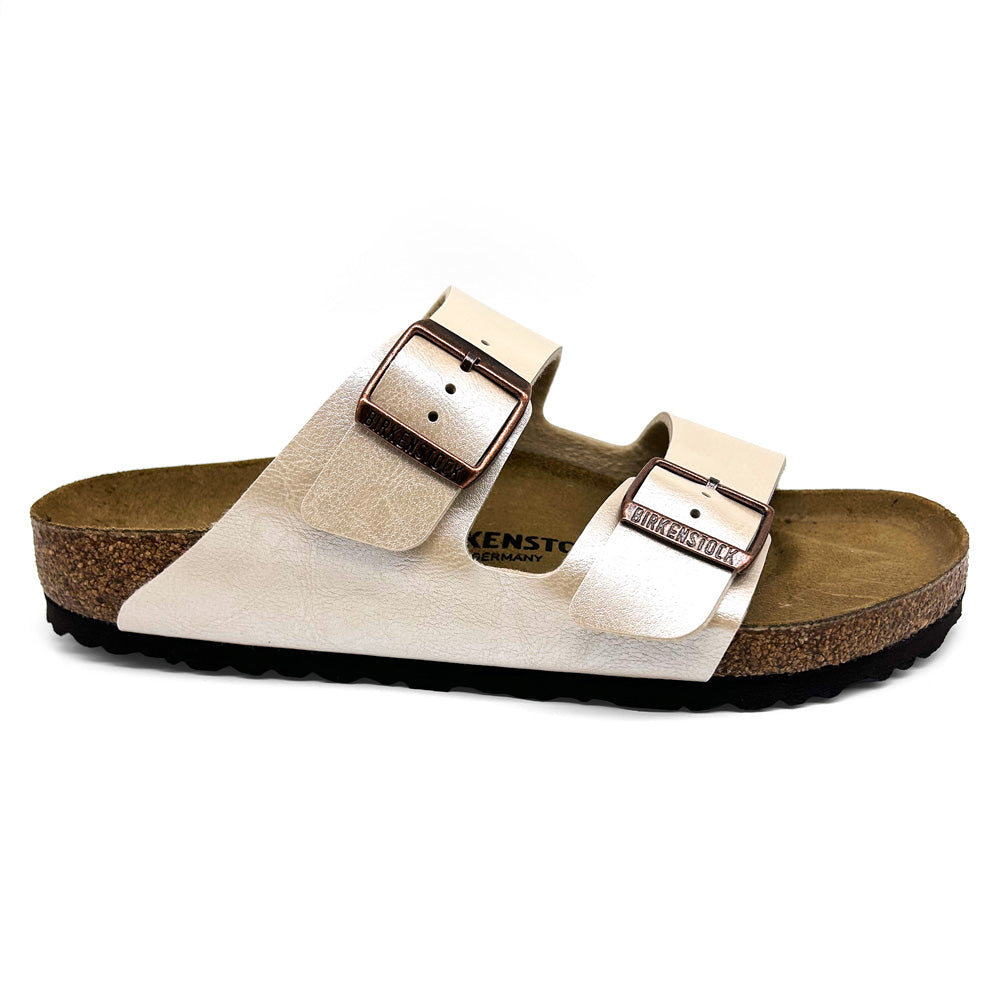 Birkenstock Arizona Birko Flor Graceful Pearl White