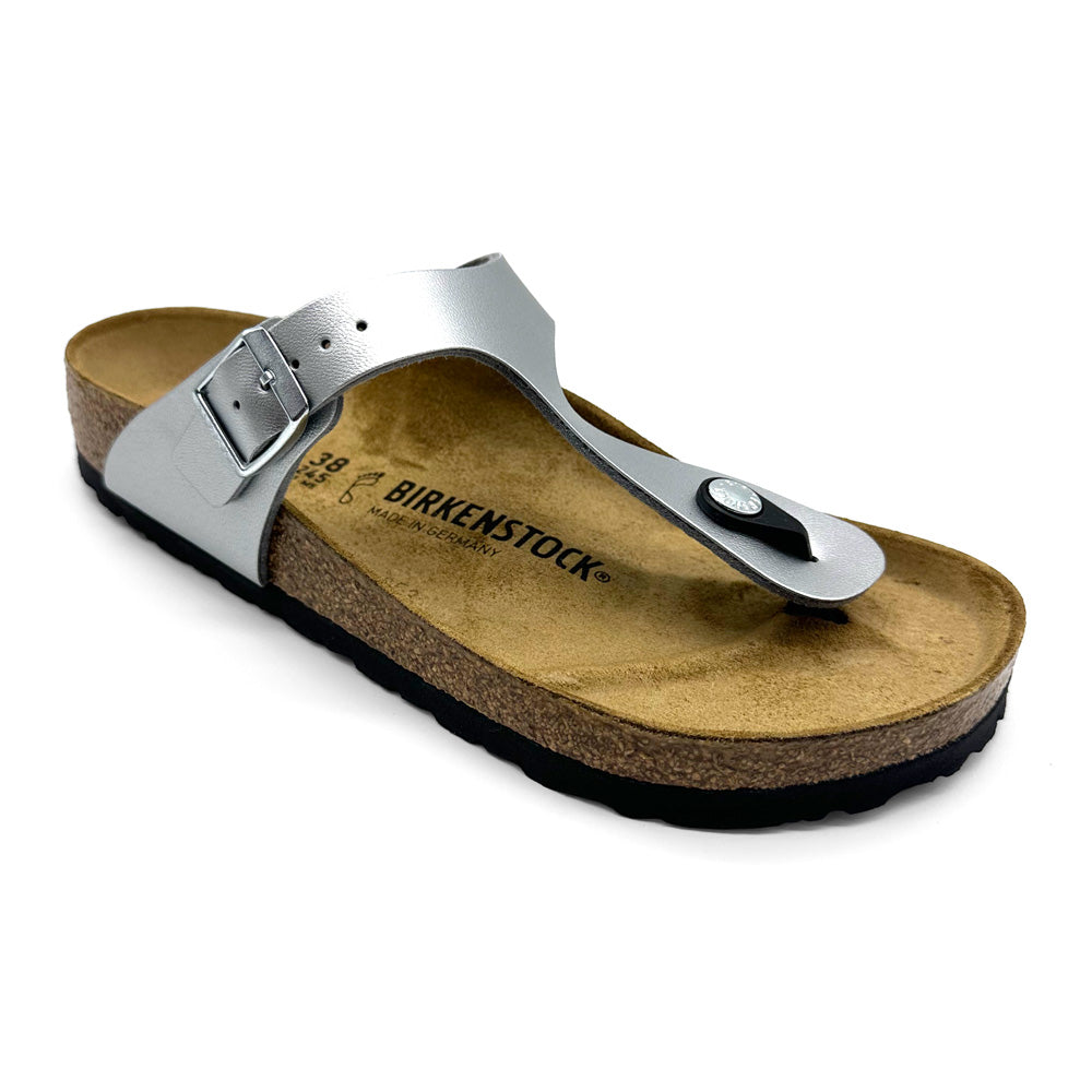 Birkenstock Gizeh Birko Flor Silver