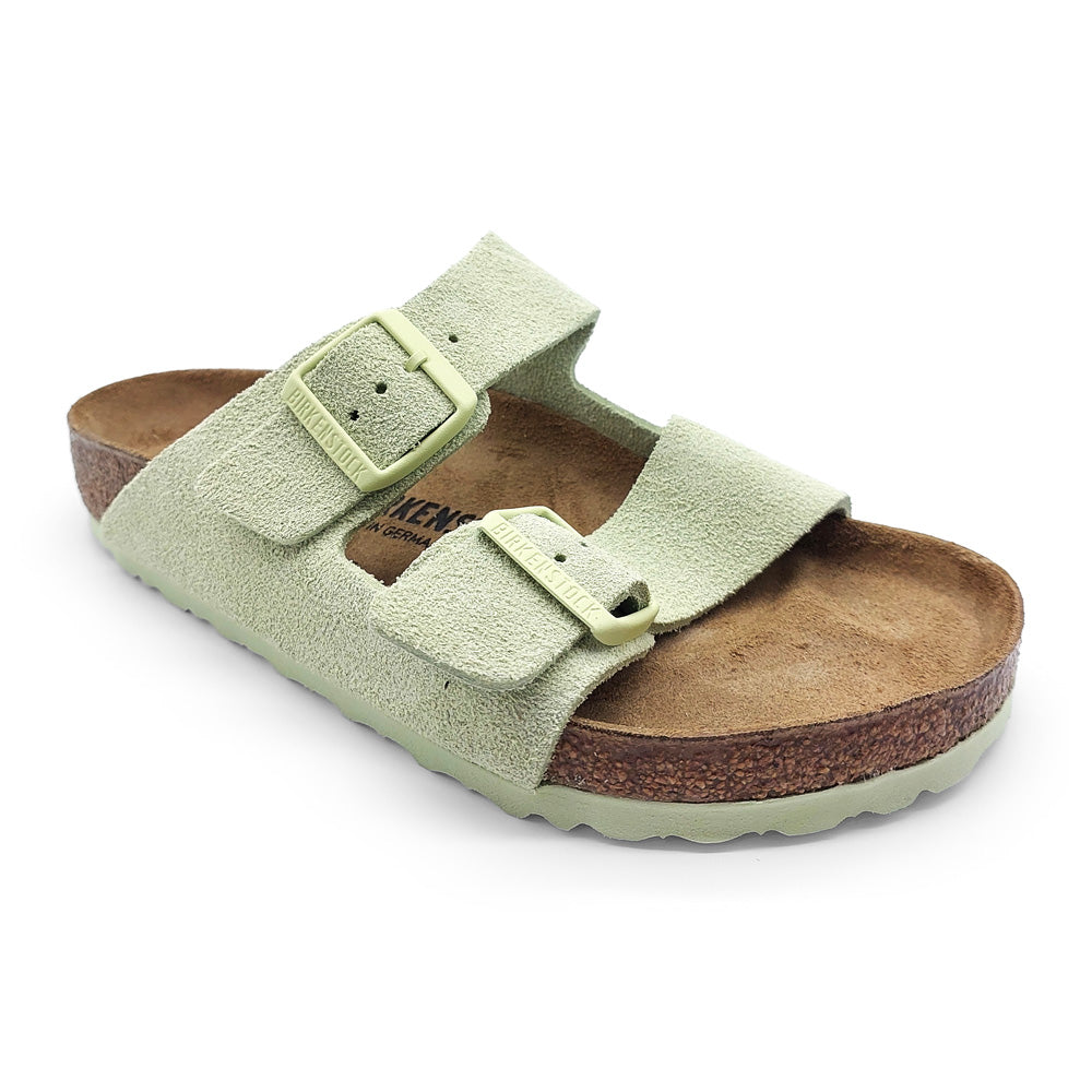 Birkenstock Women's Arizona Suede Leather Faded Lime