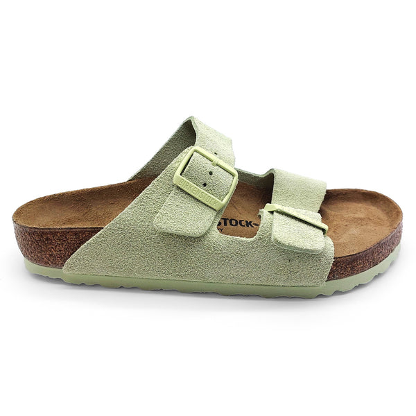 Birkenstock Women's Arizona Suede Leather Faded Lime