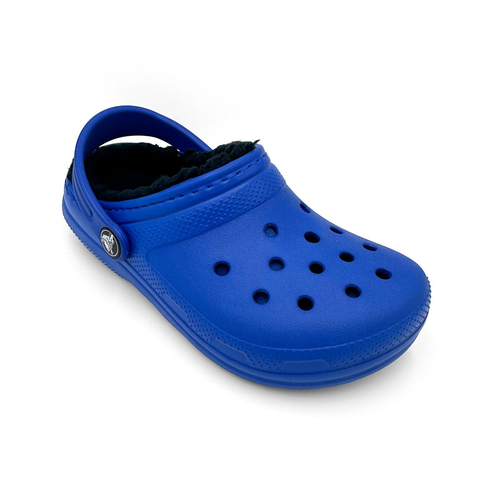 Crocs Kids 207010-4KZ Classic Lined Clog Blue Bolt