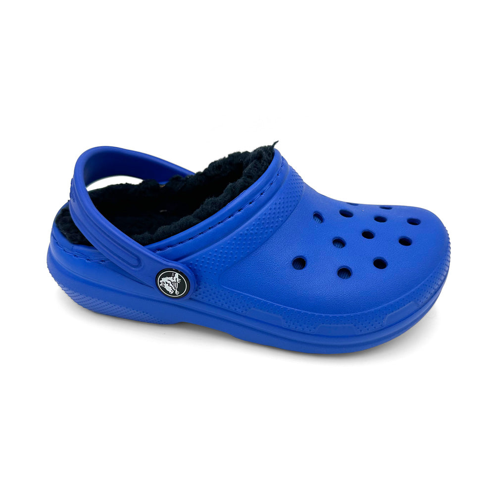 Crocs Kids 207010-4KZ Classic Lined Clog Blue Bolt