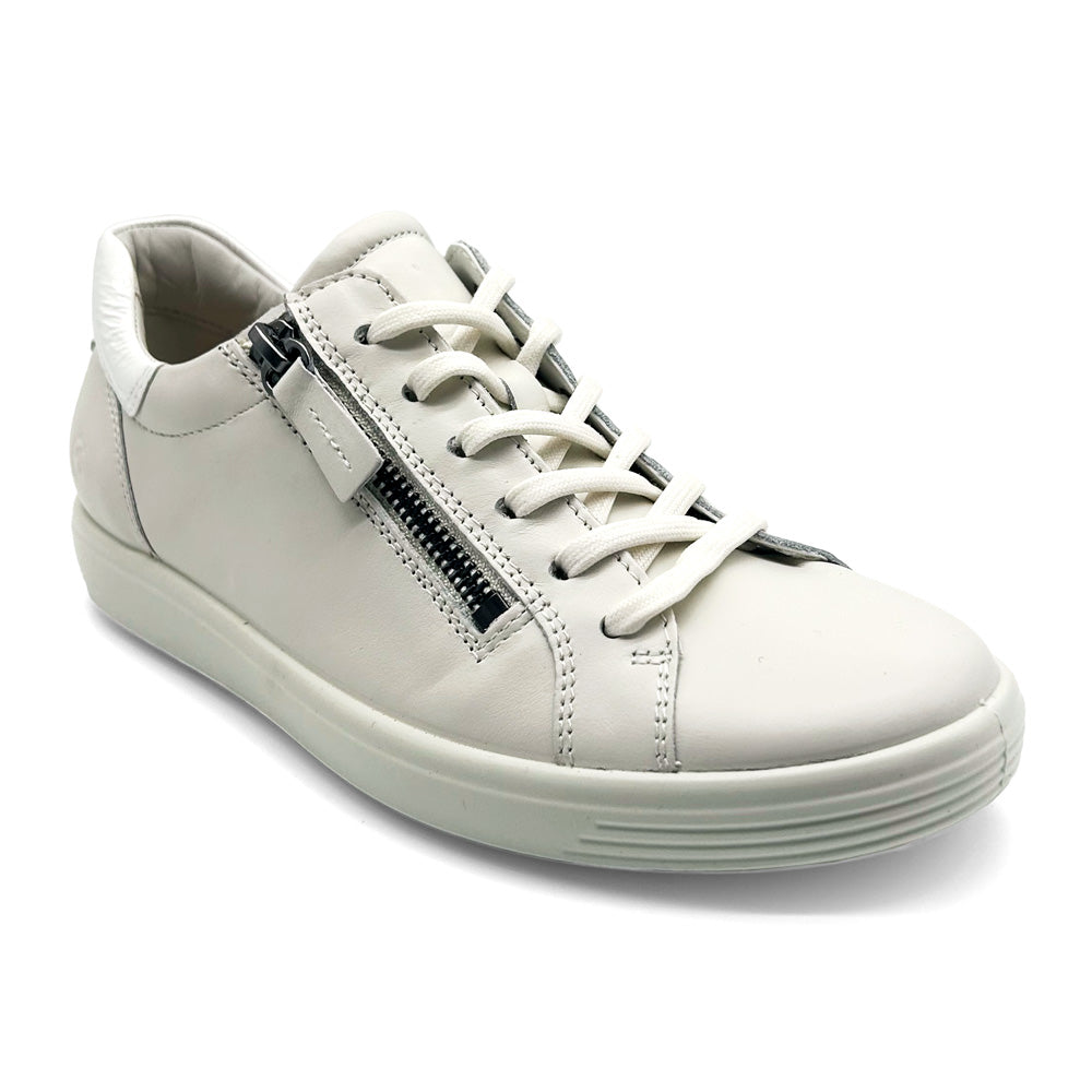 ECCO Women's Soft 7 Zip White/Bright White