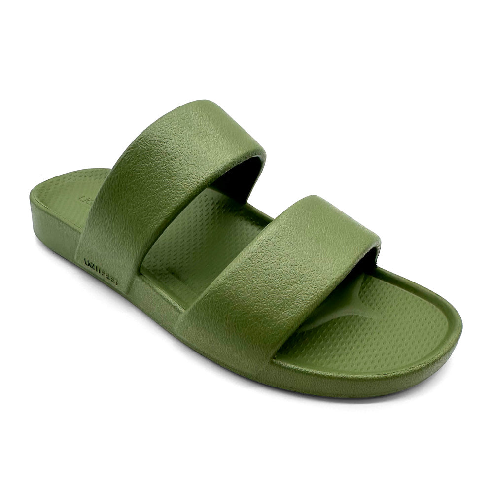 Lightfeet Women's Slide Two Strap Khaki