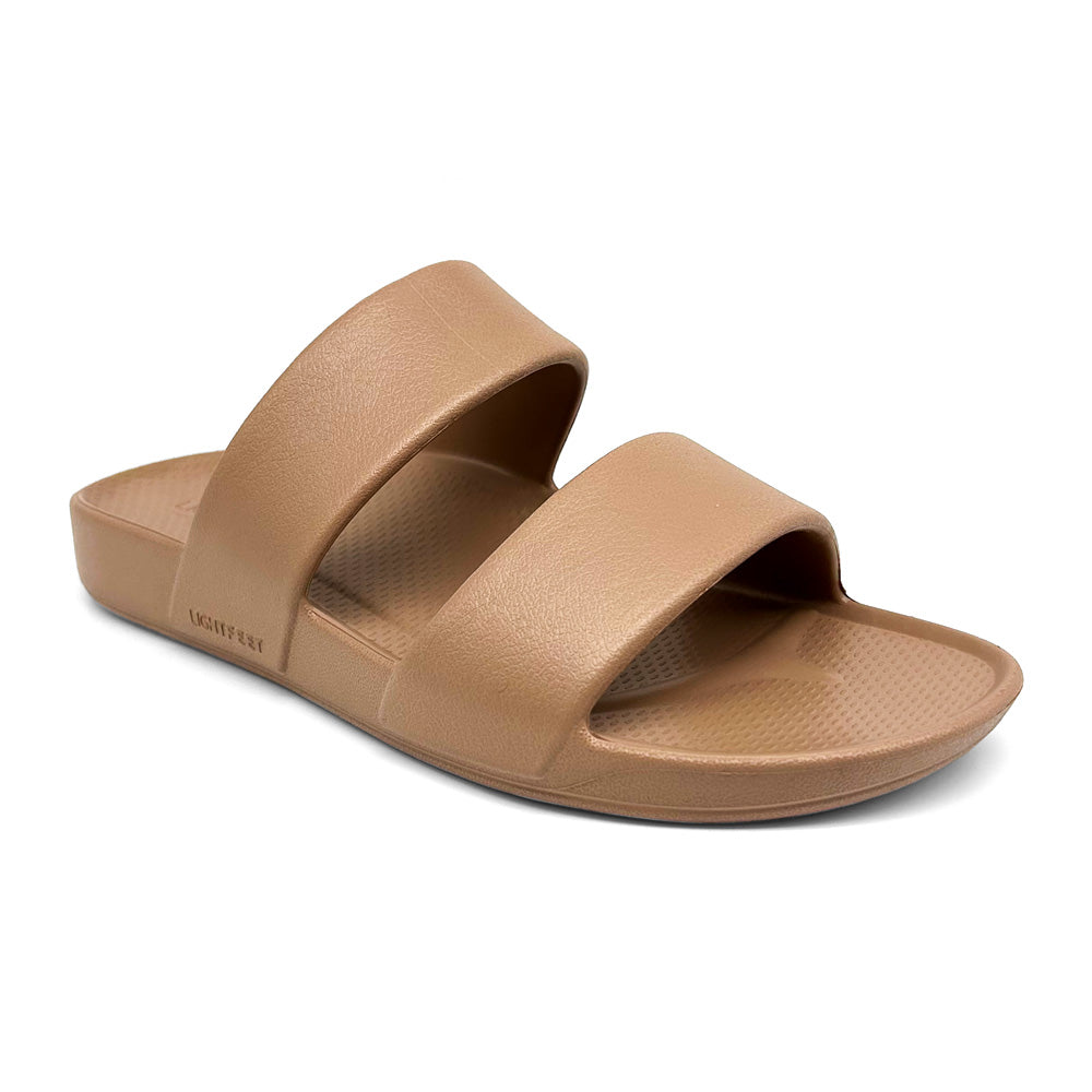 Lightfeet Women's Slide Two Strap Latte