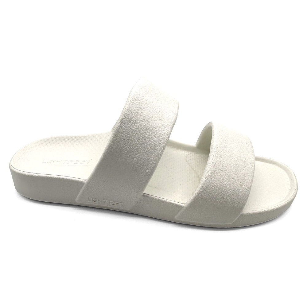 Lightfeet Women's Slide Two Strap White