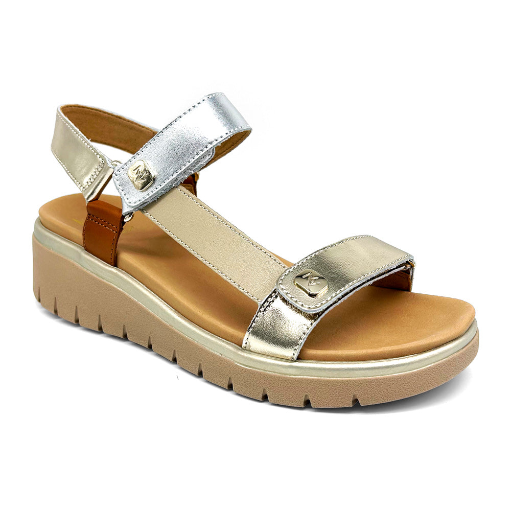 Mia Vita Women's Candice Soft Gold/Silver Multi