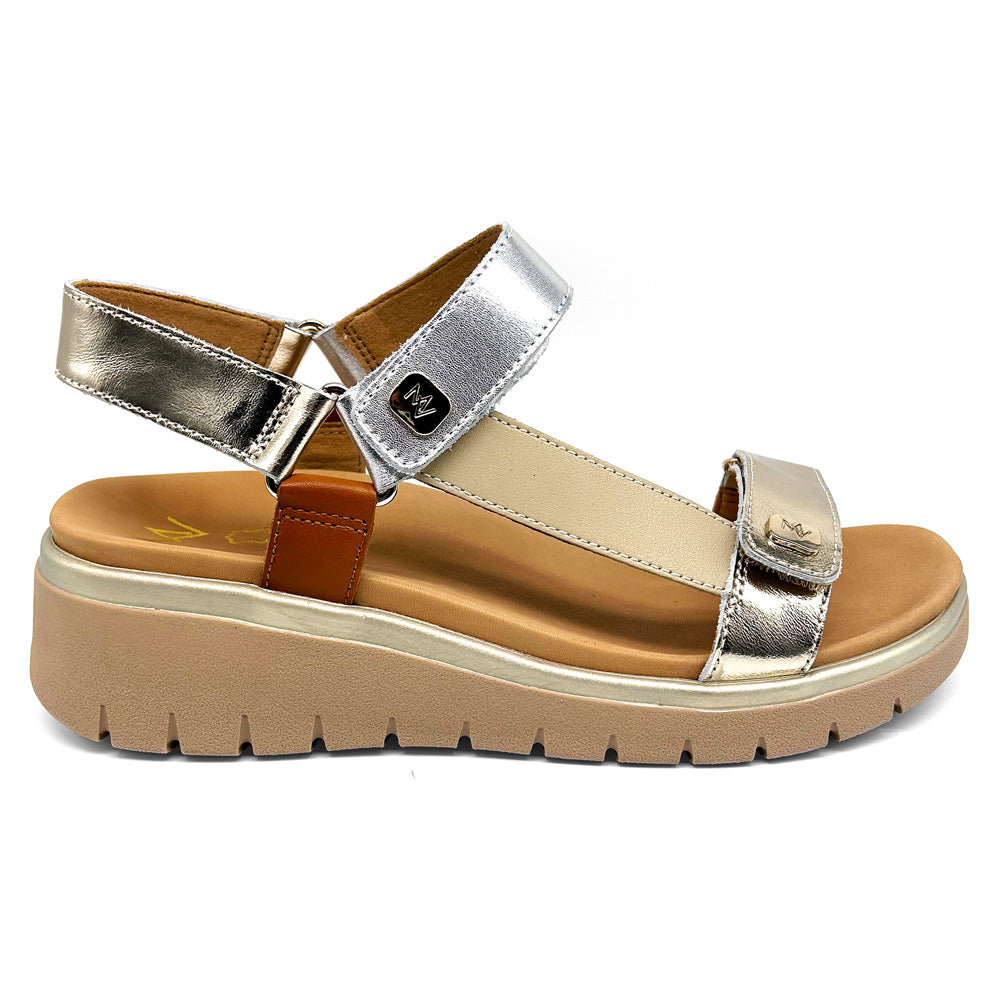 Mia Vita Women's Candice Soft Gold/Silver Multi