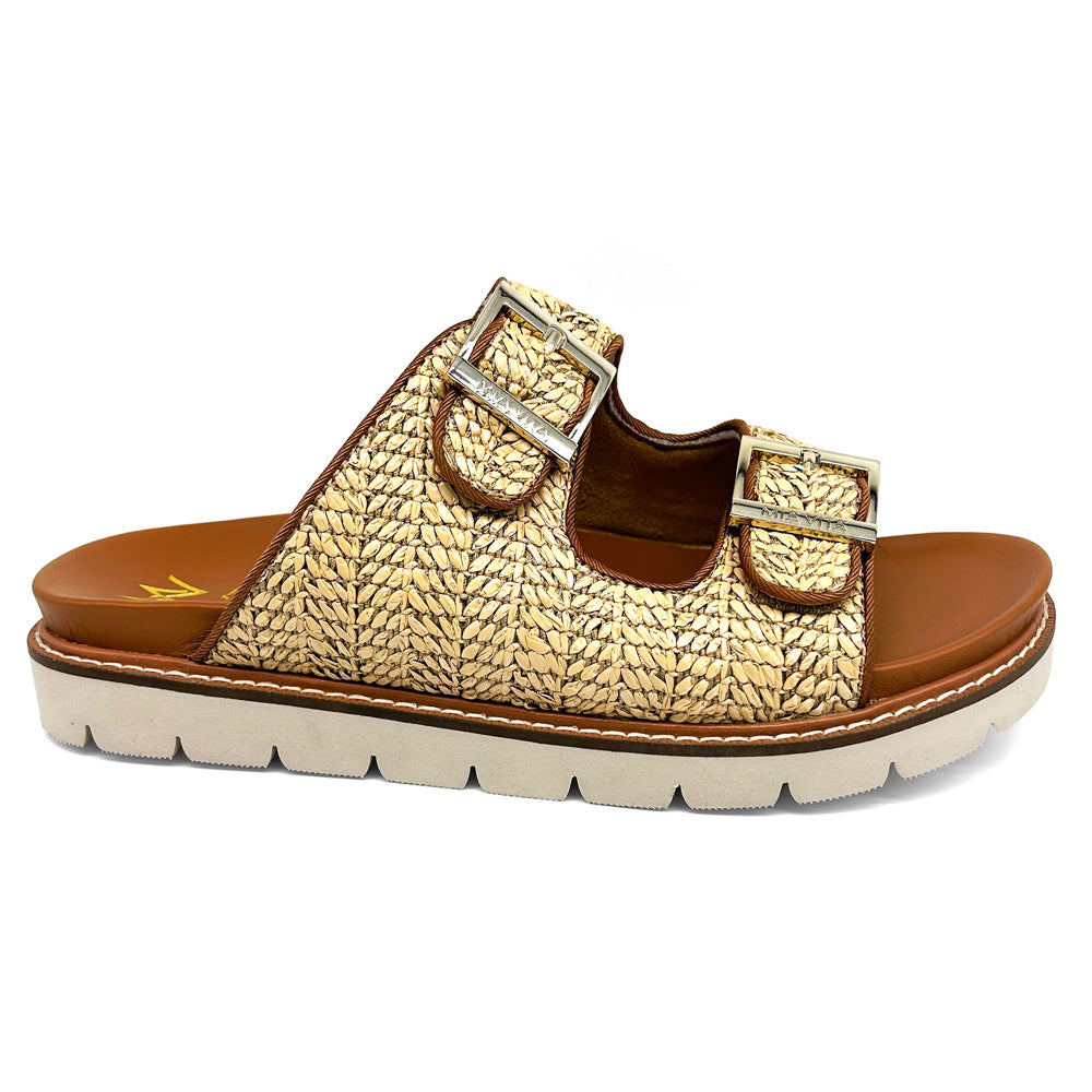 Mia Vita Women's Daisy Natural Raffia