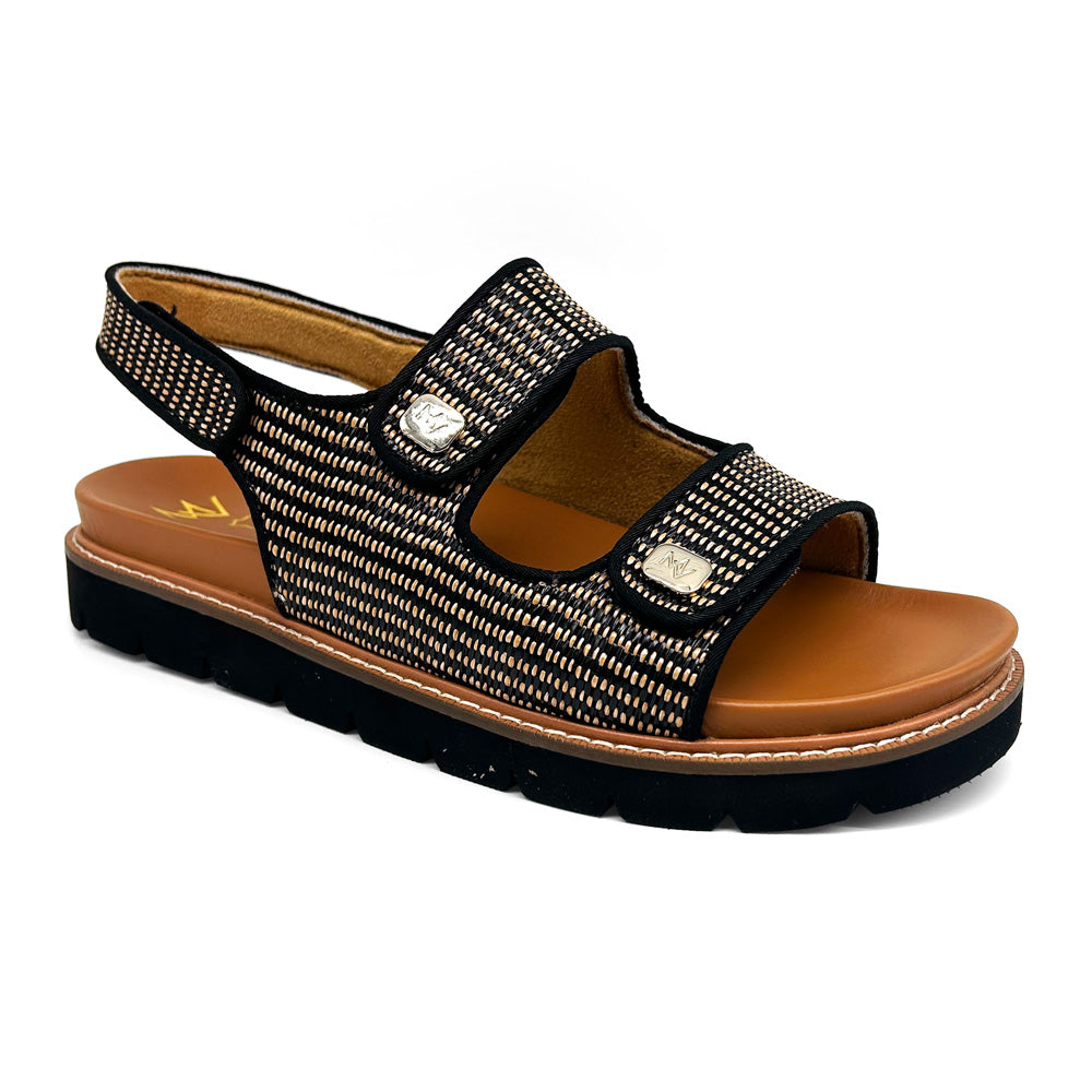 Mia Vita Women's Dakota Black Raffia