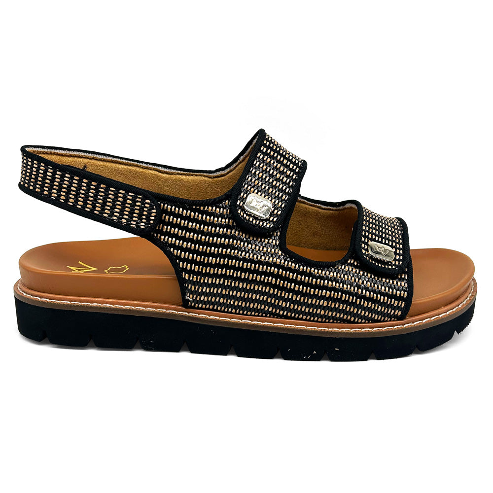 Mia Vita Women's Dakota Black Raffia