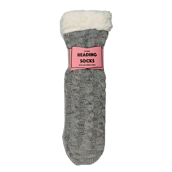 Reading Socks Women's Grey Plait Knot