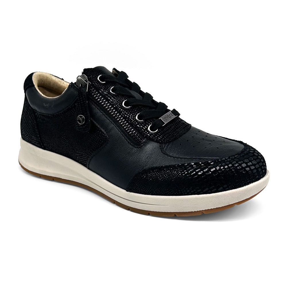 Revere Women's Boston Wide Black/Lizard Punched