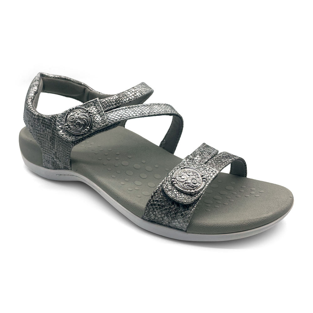 Scholl Orthaheel Women's Arianna Shimmer Silver