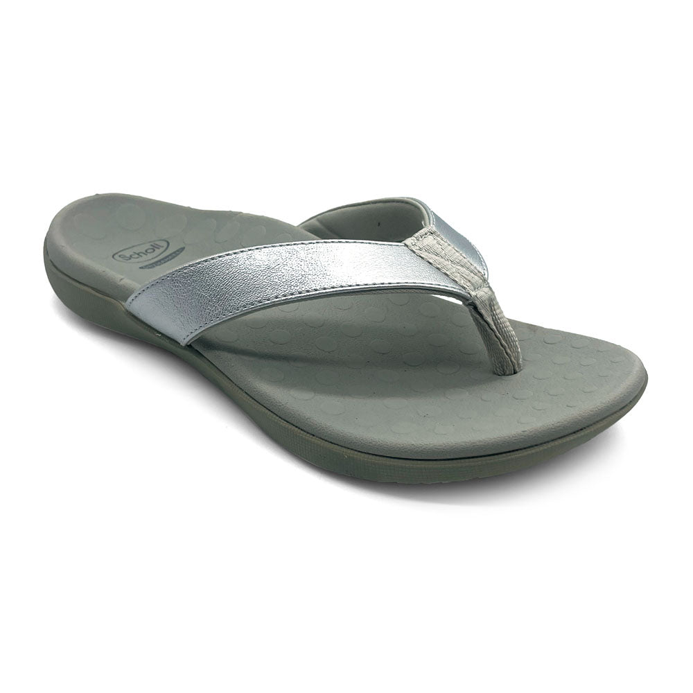 Scholl Orthaheel Women's Sonoma II Smooth Silver