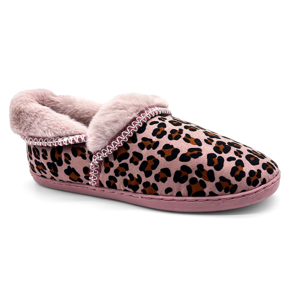 Scholl Orthaheel Women's Snuggle II Slipper Blush Leopard
