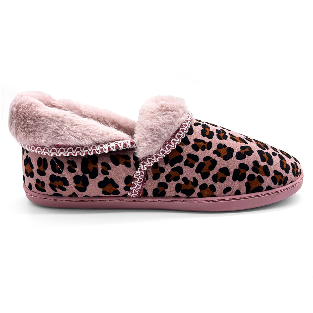 Scholl Orthaheel Women's Snuggle II Slipper Blush Leopard