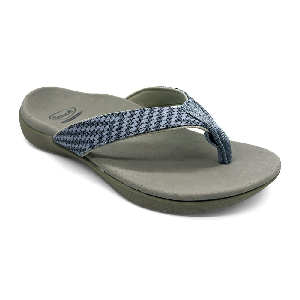 Scholl Orthaheel Women's Sonoma II Raffia Denim Raffia