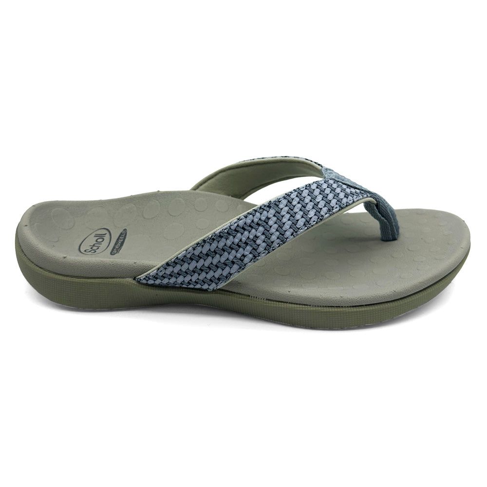 Scholl Orthaheel Women's Sonoma II Raffia Denim Raffia