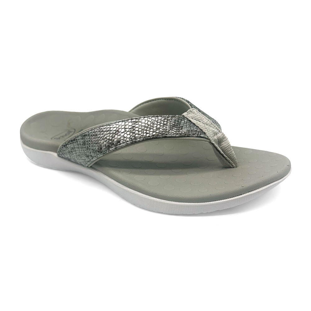 Scholl Orthaheel Women's Sonoma II Shimmer Silver