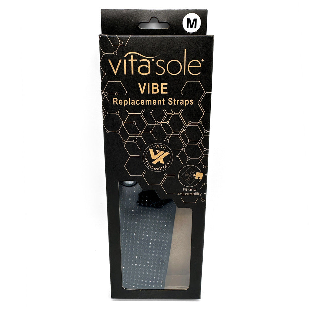 Vitasole Vibe Straps Black Rhinestone