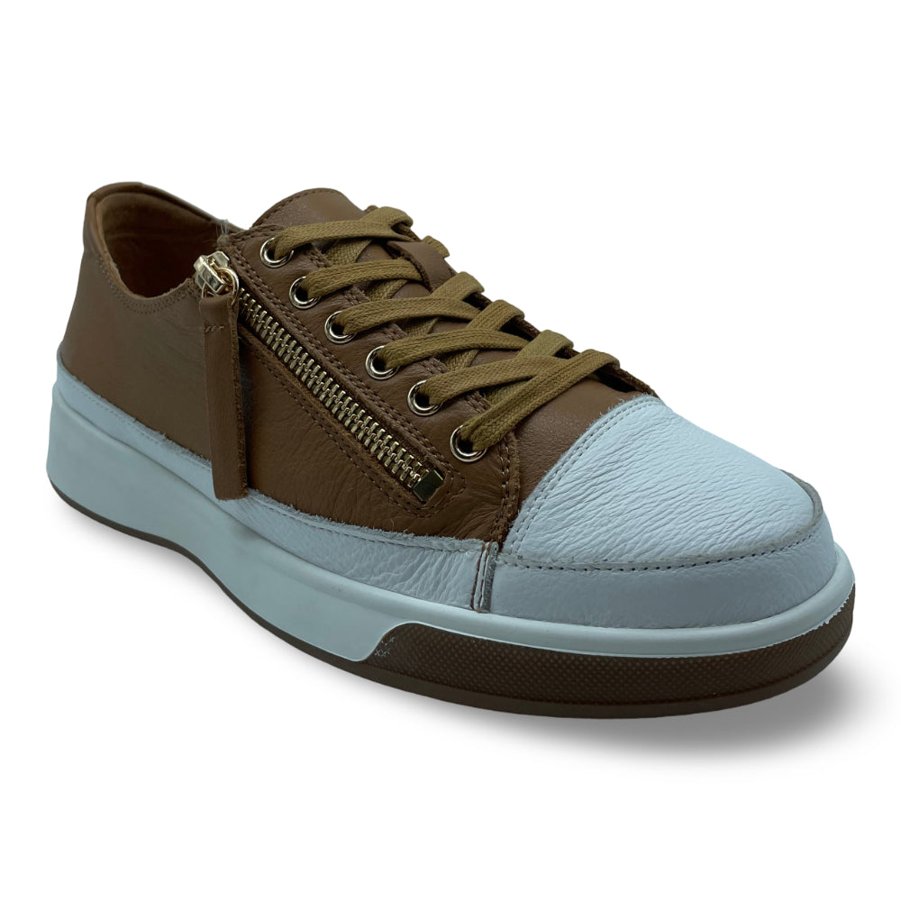 Ziera Women's Alfena XF-ZR White/Dark Tan