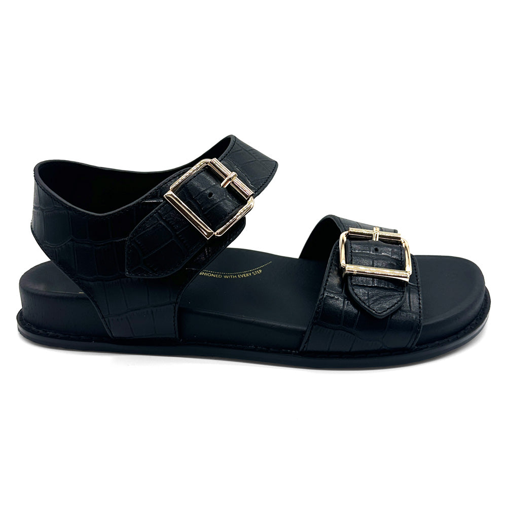 Ziera Women's Hastice W-ZR Croc Leather Black