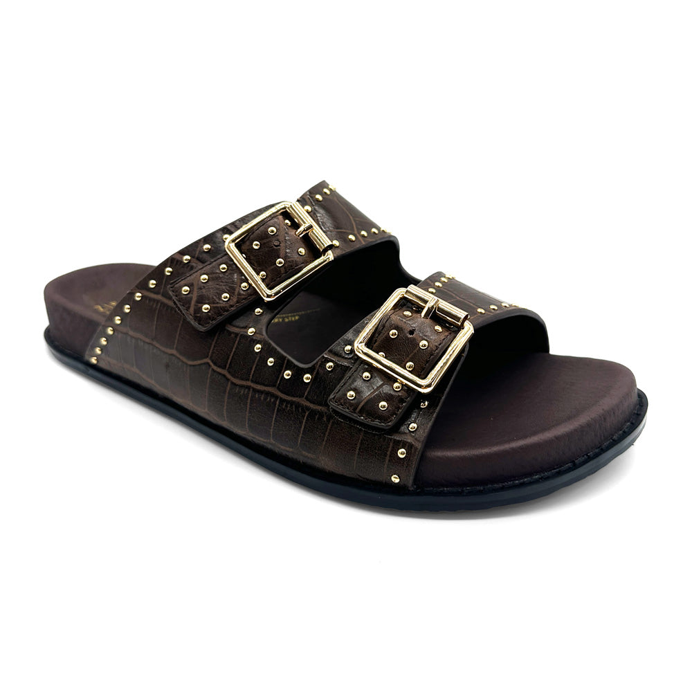 Ziera Women's Havro W-ZR Croc Leather Choc/Pale Gold