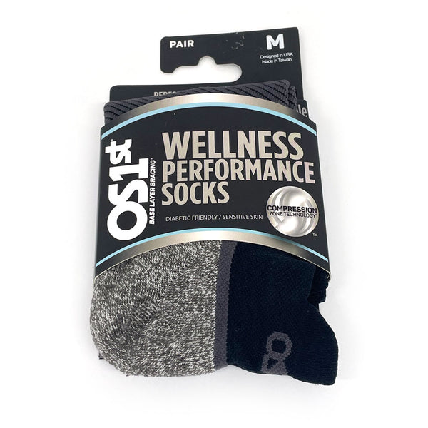 OS1st WP4 Wellness Sock No Show Black