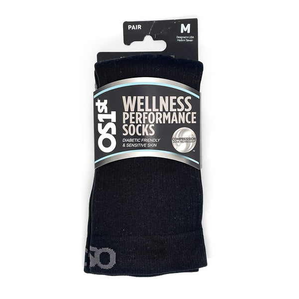 OS1st WP4 Wellness Performance Crew Sock Black